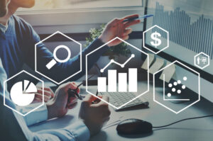 conjunto gráfico financeiro -como as apis podem ajudar a impulsionar a produtividade da sua empresa